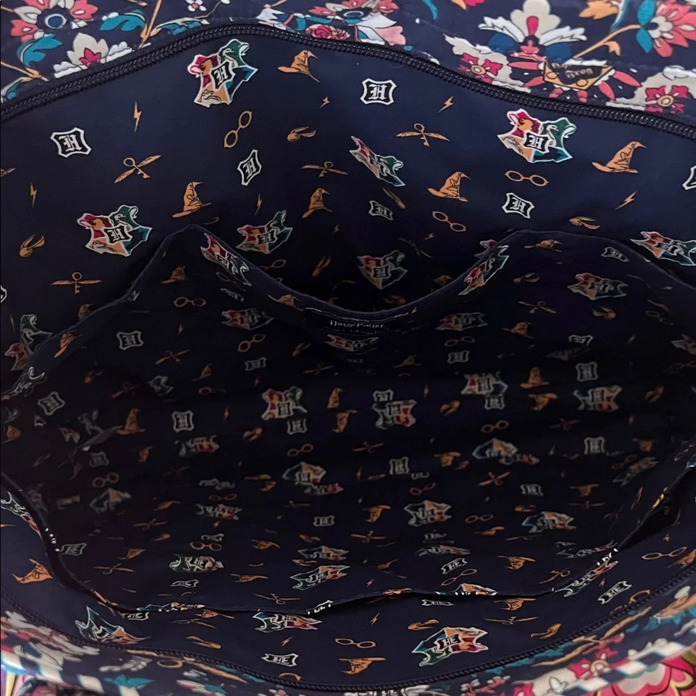 Vera Bradley Navy Floral Tote Bag - Picture 2 of 3